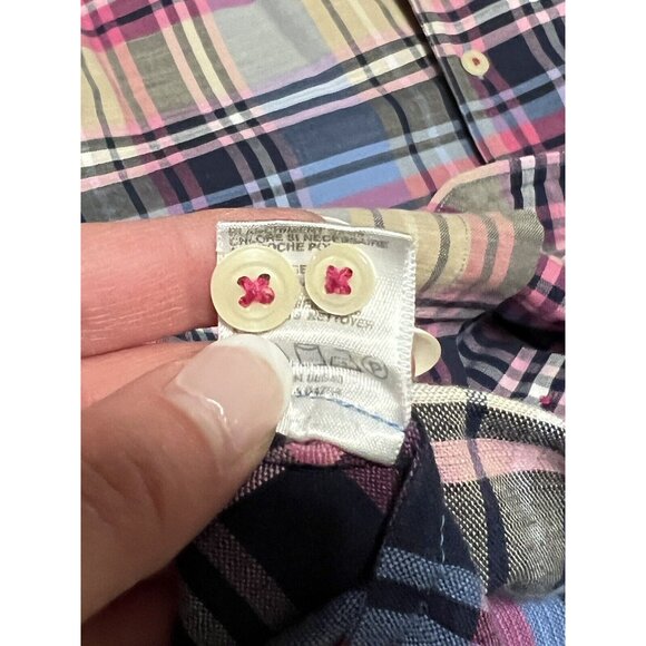 Tommy Bahama Pink Striped Long Sleeve Button-Up Shirt Size Medium Preppy Modern - Picture 9 of 12